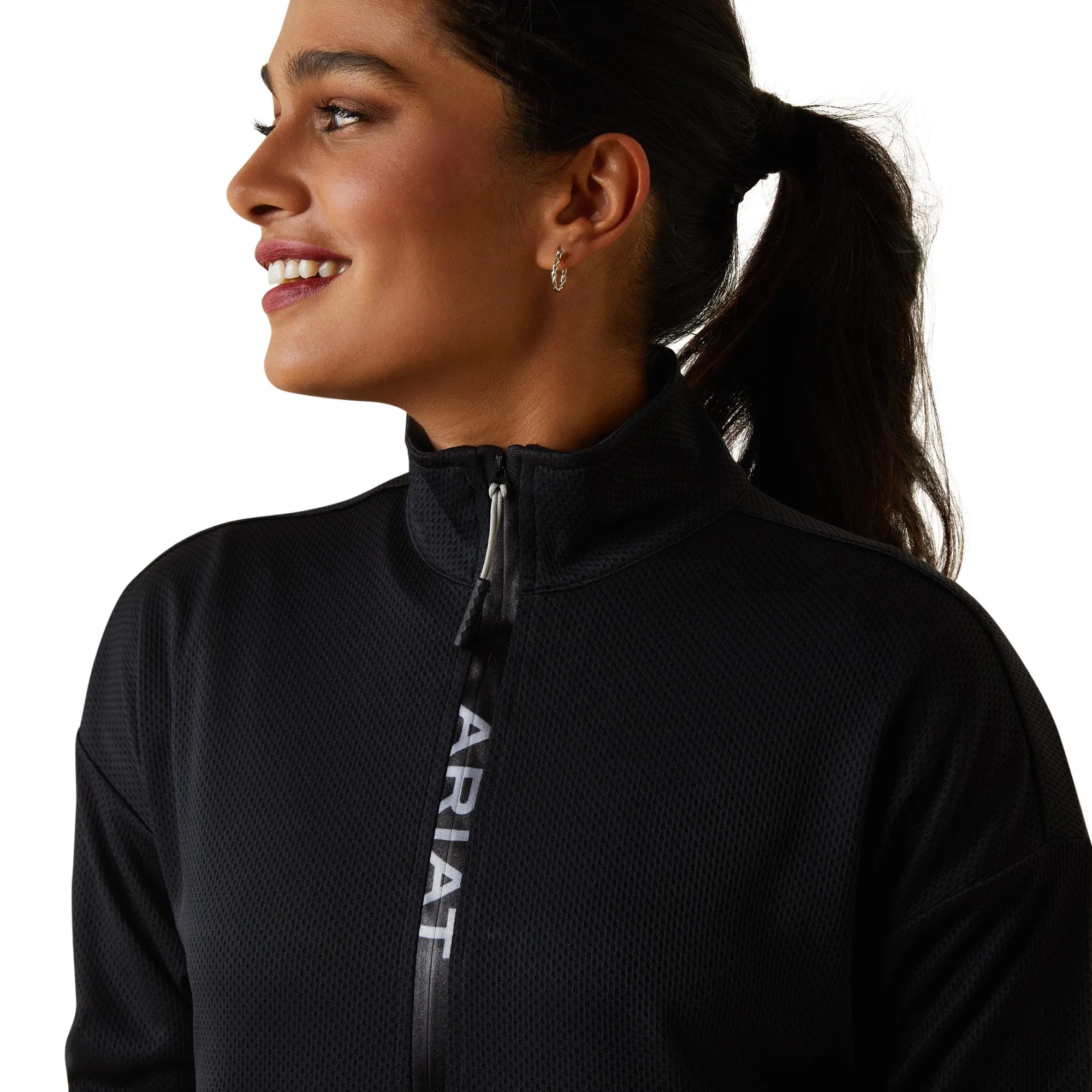 Ariat® Ladies Breathe 1/2 Zip Black Pullover Sweatshirt 10043390