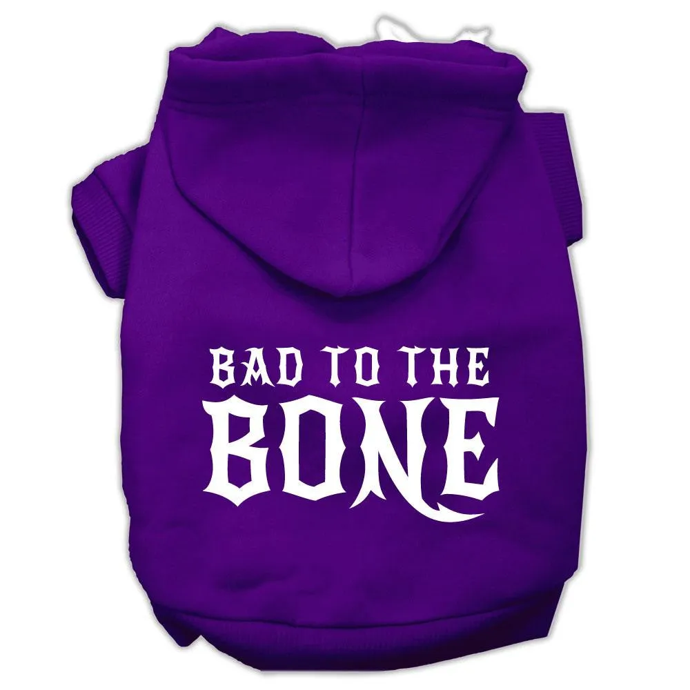 Bad to the Bone Dog Pet Hoodies Purple Size XXL (18)