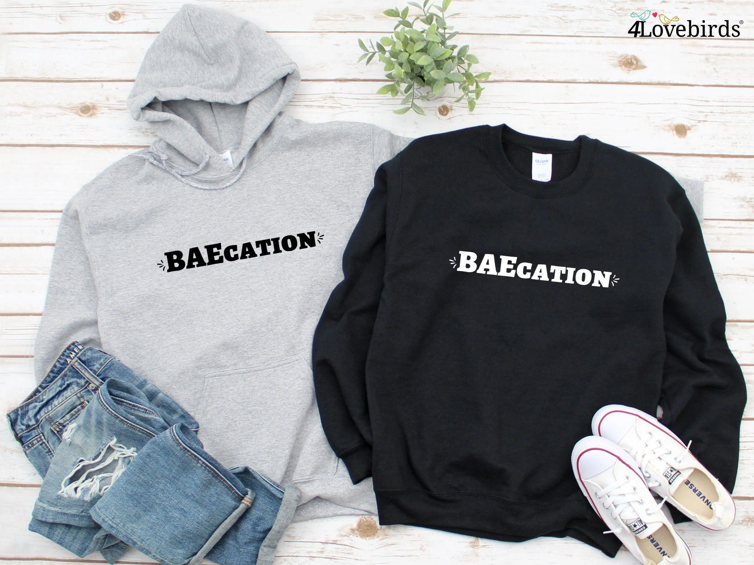 Baecation Hoodie, Baecation Vibes Sweatshirt, Power Couple Long Sleeve Shirt, Matching Couple Shirt, Honeymoon Gifts, Gifts For Couples
