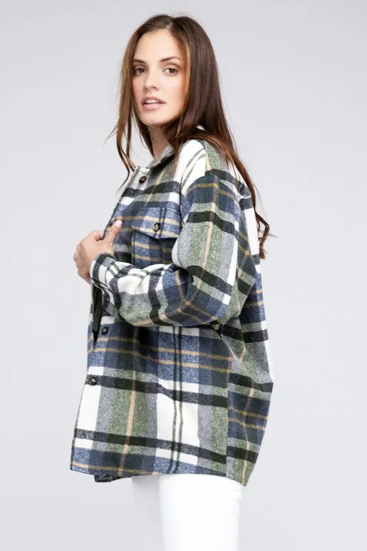 Bohemian Plaid Cozy Oversized Flannel Shirt