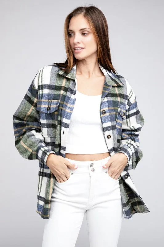 Bohemian Plaid Cozy Oversized Flannel Shirt