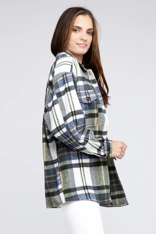 Bohemian Plaid Cozy Oversized Flannel Shirt