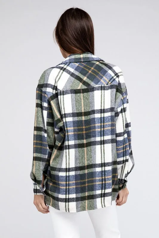 Bohemian Plaid Cozy Oversized Flannel Shirt