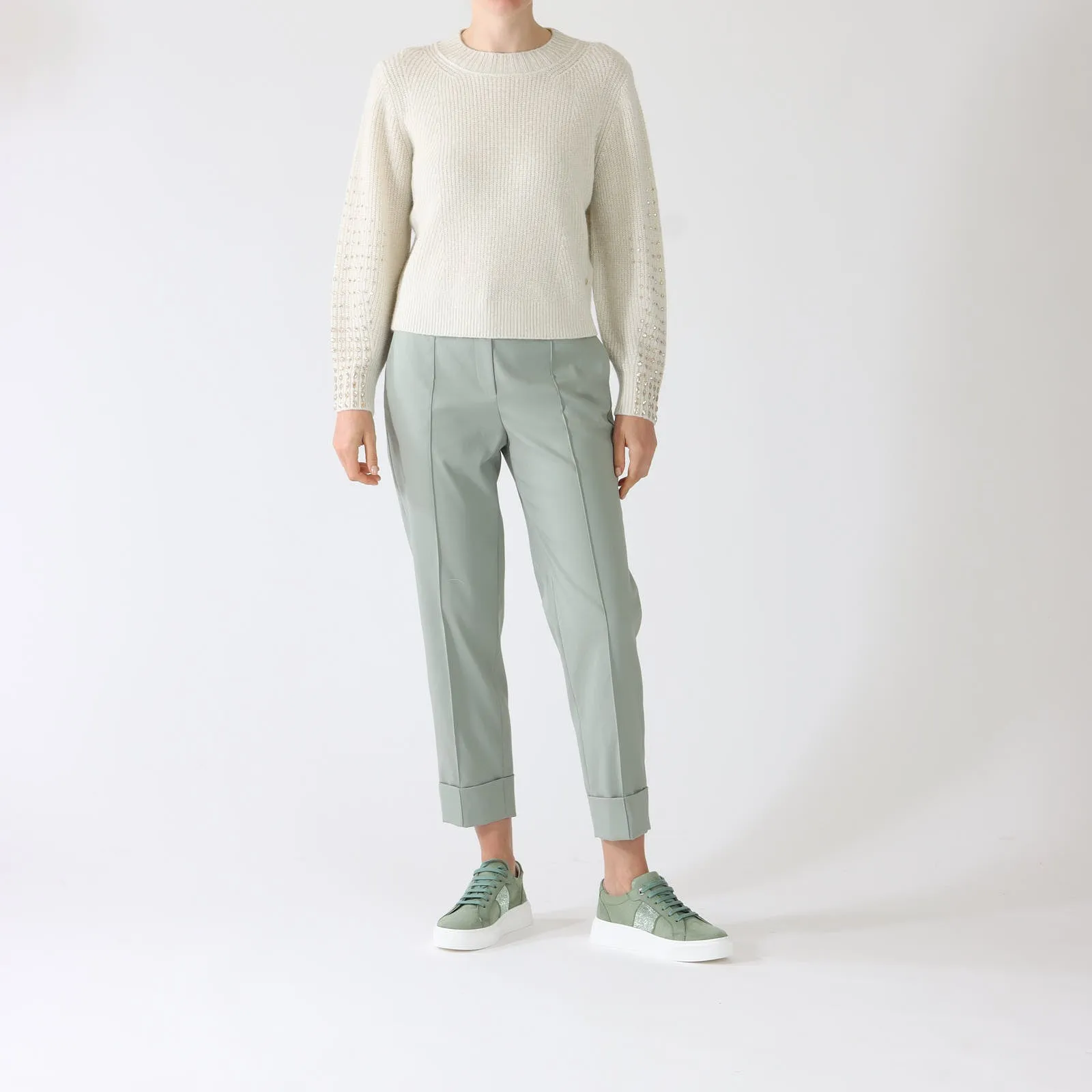 Frozen Sage Fordon Turn-Up Pants