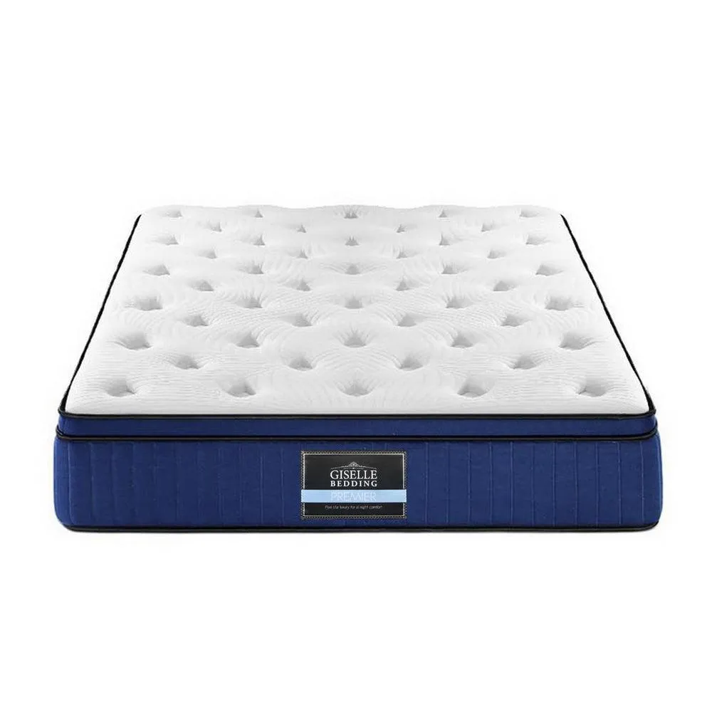 Giselle Bedding Franky Euro Top Cool Gel Pocket Spring Mattress 34cm Thick - Queen