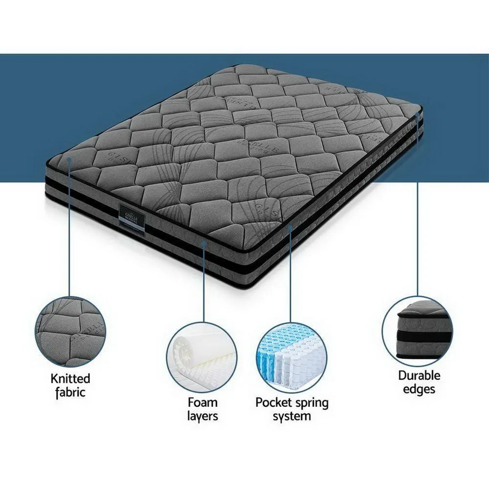 Giselle Bedding Wendell Pocket Spring Mattress 22cm Thick - King Single