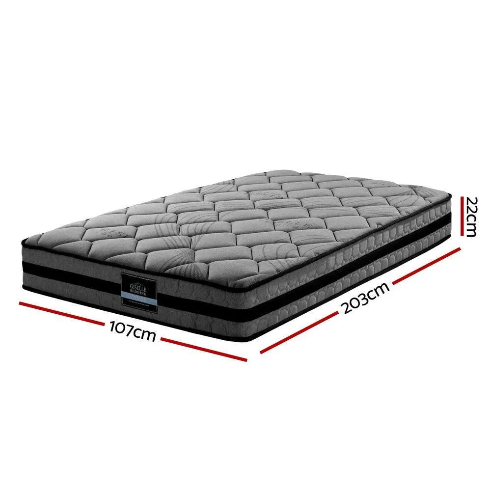Giselle Bedding Wendell Pocket Spring Mattress 22cm Thick - King Single
