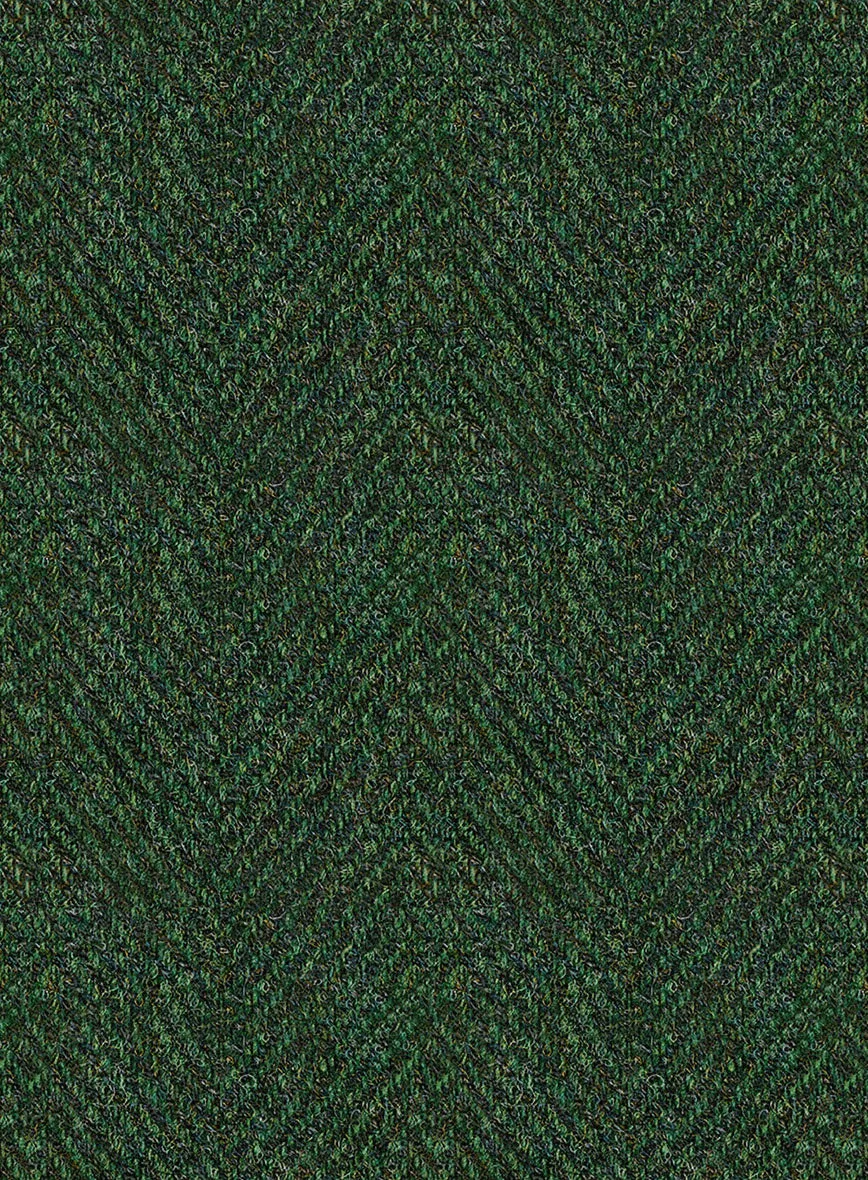 Harris Tweed Wide Herringbone Royal Green Jacket
