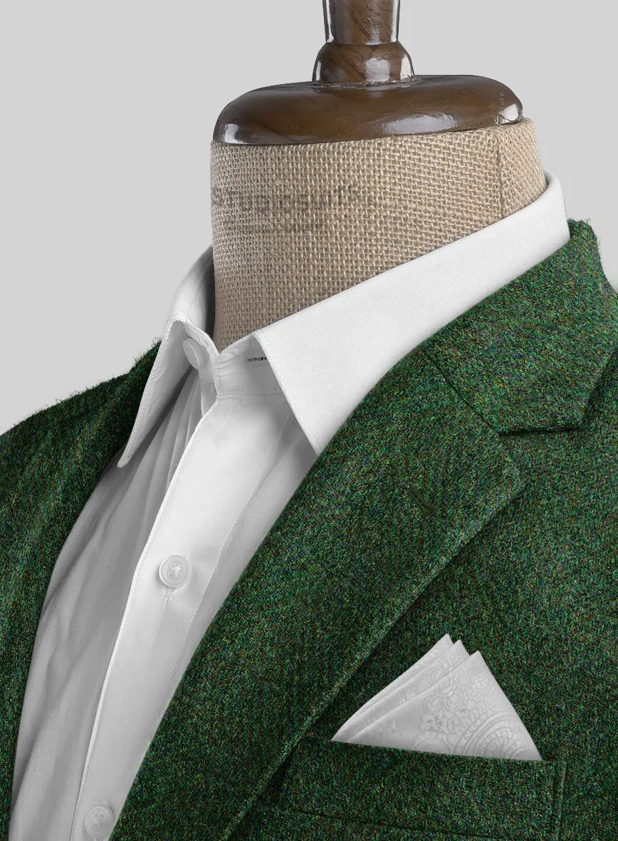 Harris Tweed Wide Herringbone Royal Green Jacket