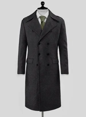 Highlander Charcoal Tweed GQ Overcoat