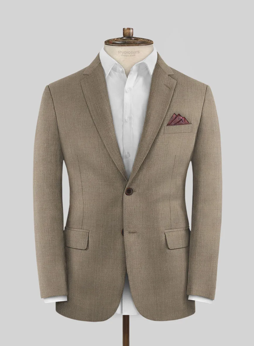 Huddersfield Stretch Dark Beige Wool Jacket