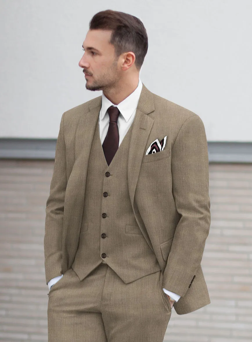 Huddersfield Stretch Dark Beige Wool Jacket
