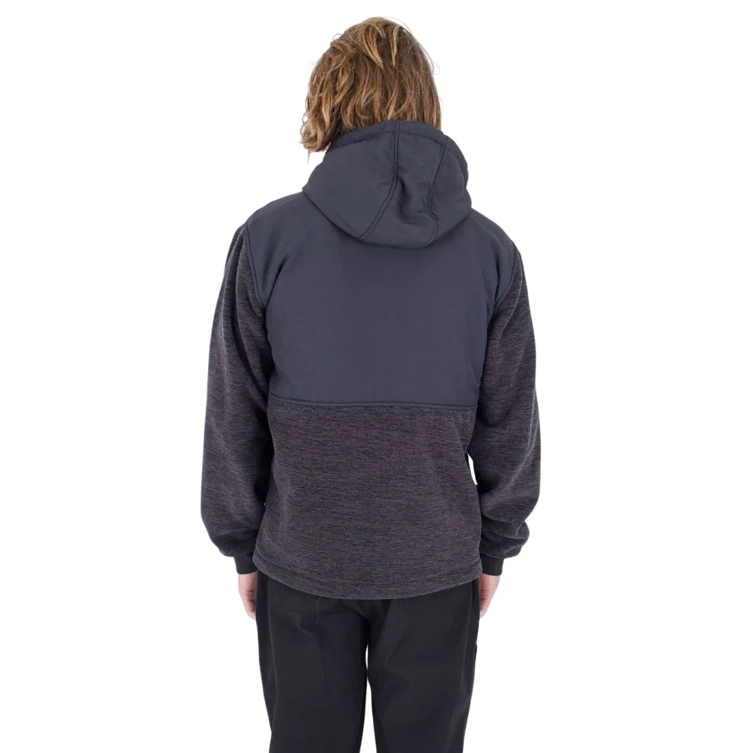 Hurley Huron Burrito Full Zip Fleece - Dark Stone Grey