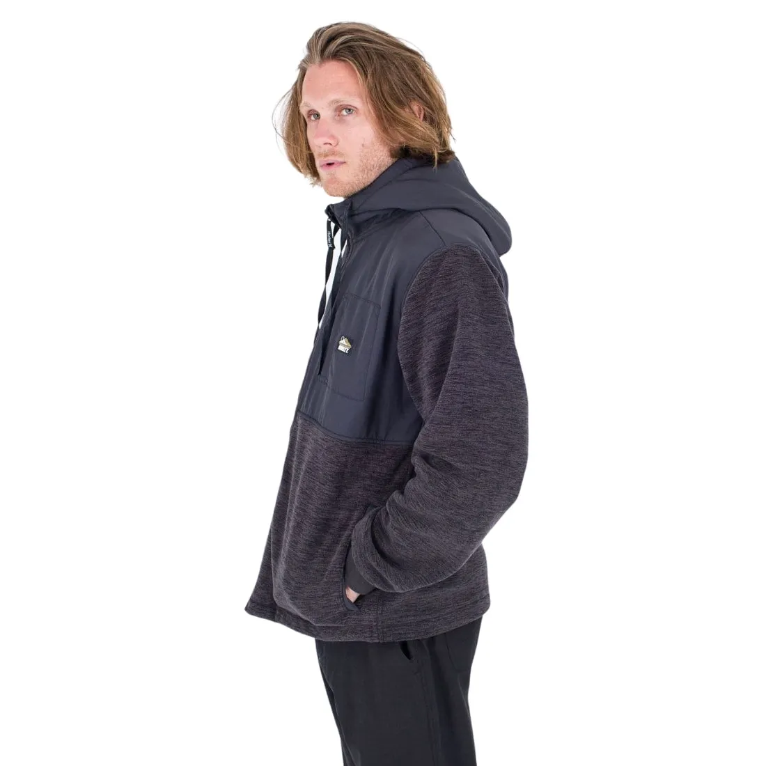 Hurley Huron Burrito Full Zip Fleece - Dark Stone Grey