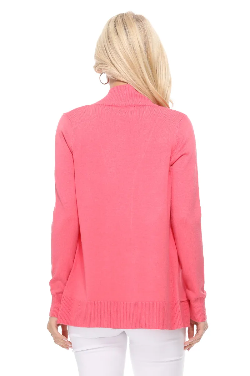 Long Sleeve Open Front Knit Shrug w/ Pocket Cardigan Sweater MK8558 (S-XL)