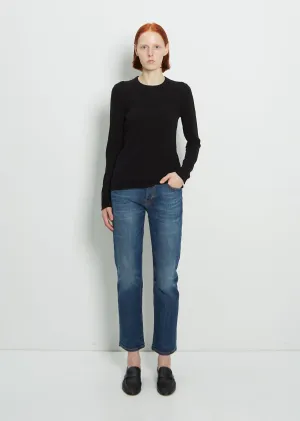 Merino Wool & Cashmere Skinny Crewneck