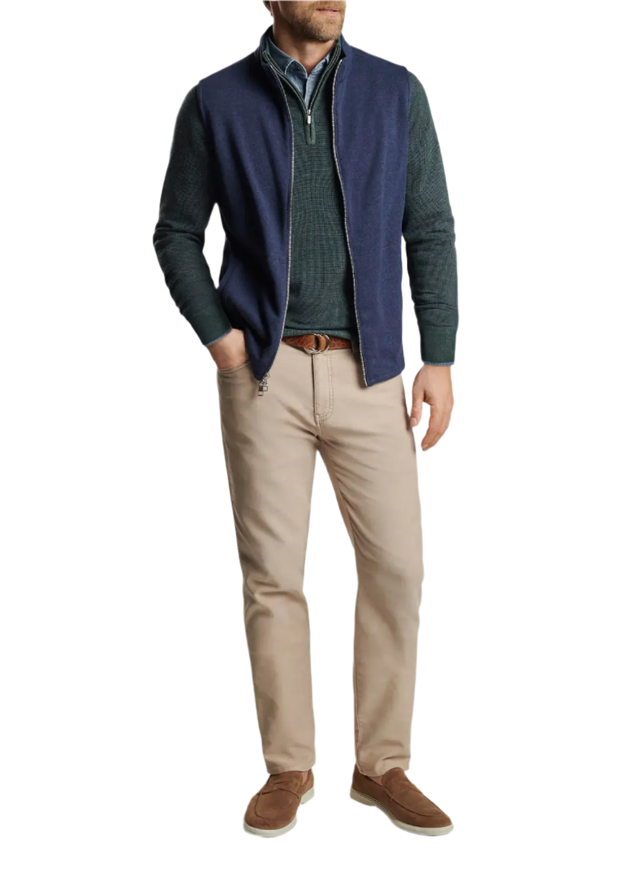 Peter Millar - Men's Crown Sweater Fleece Vest - Navy