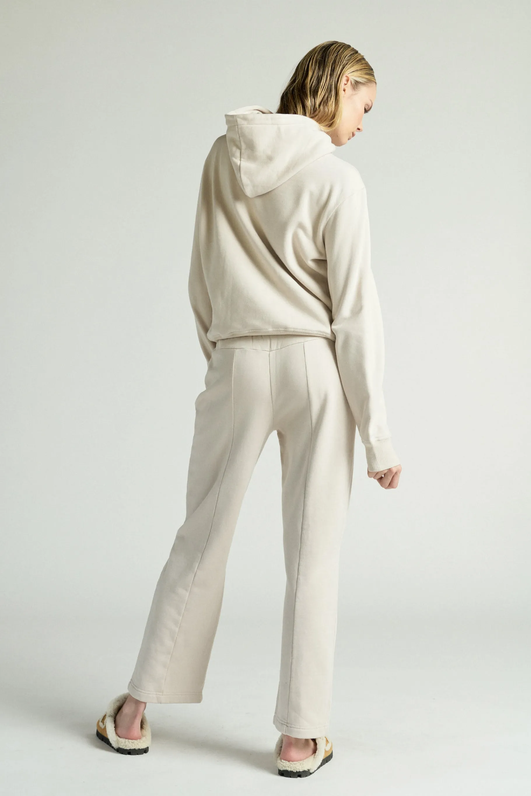 PULL ON HOODIE - BONE WHITE