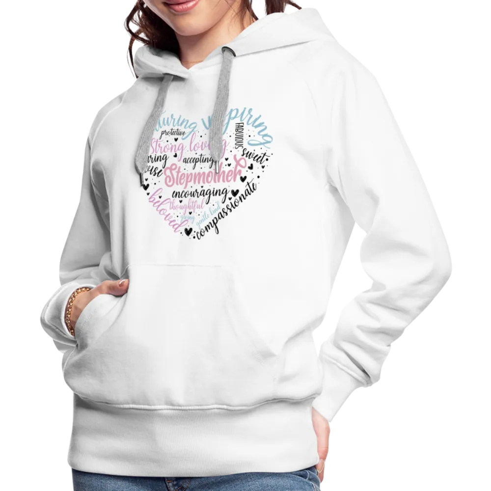 Stepmother Word Art Heart Women’s Premium Hoodie