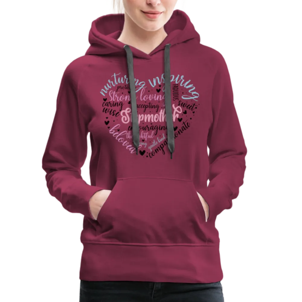 Stepmother Word Art Heart Women’s Premium Hoodie