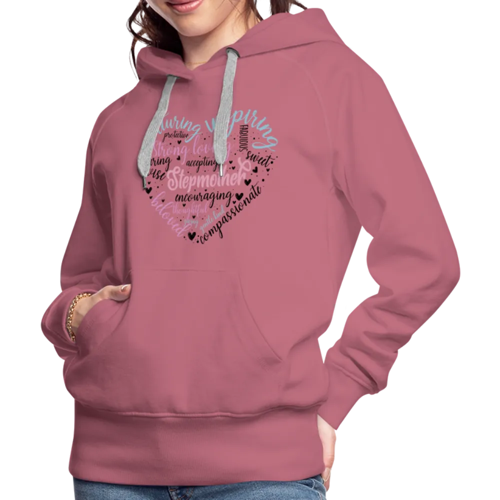 Stepmother Word Art Heart Women’s Premium Hoodie