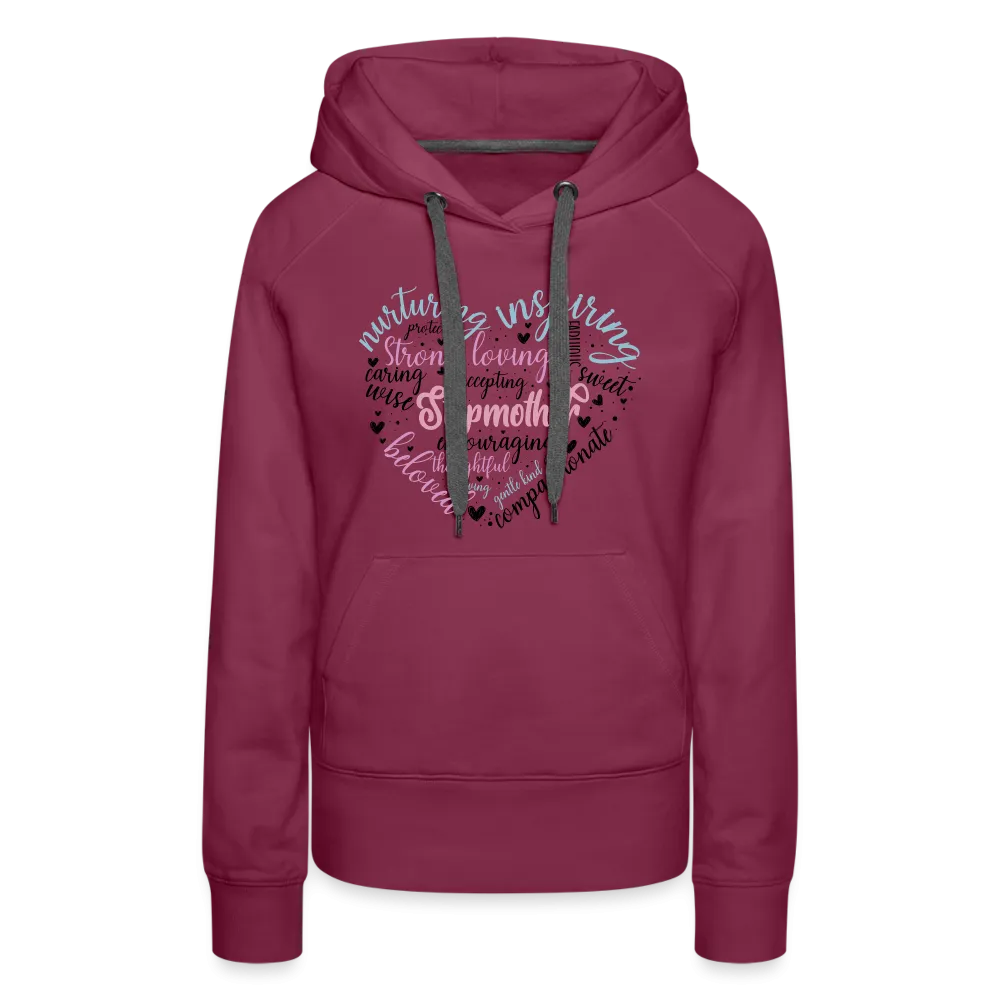 Stepmother Word Art Heart Women’s Premium Hoodie