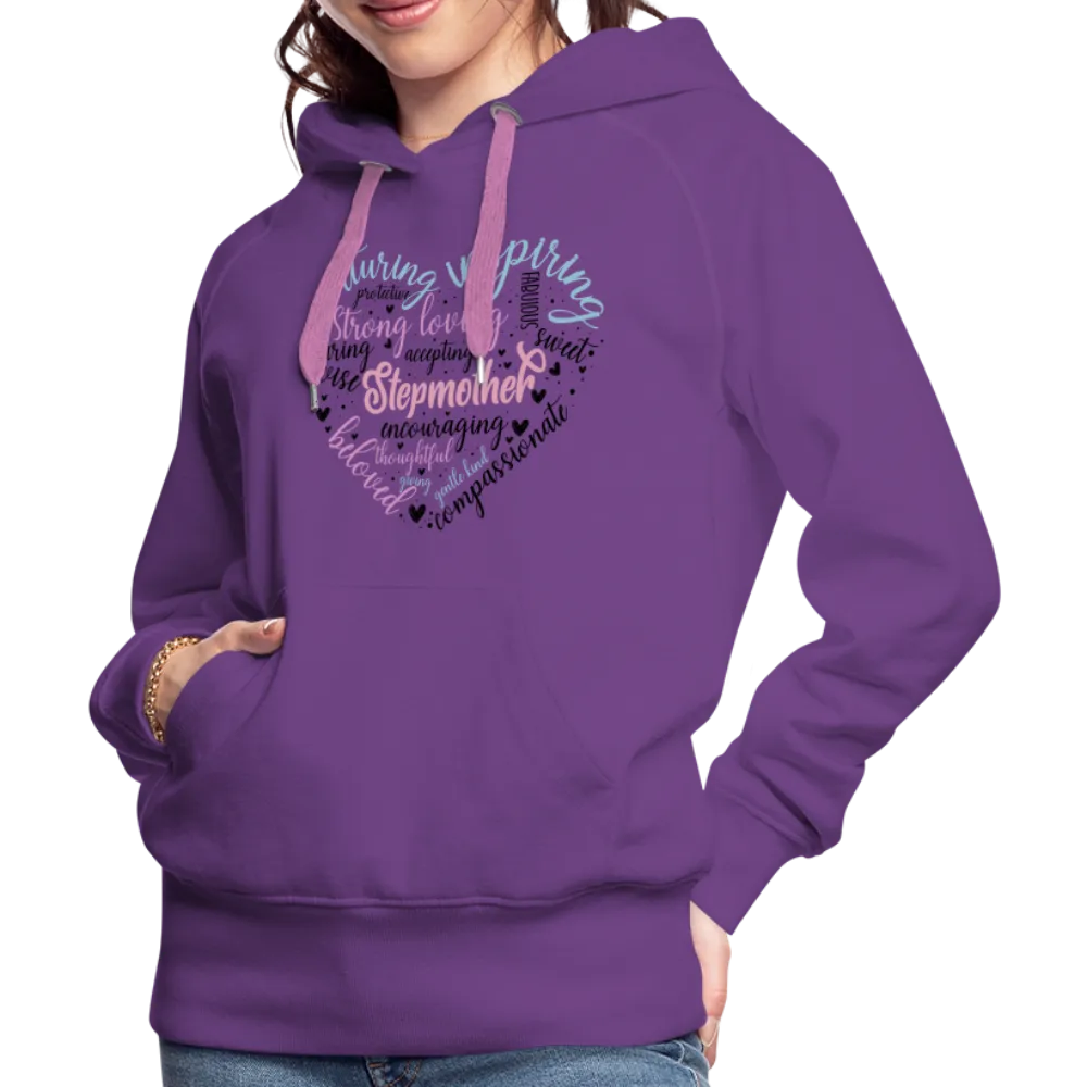 Stepmother Word Art Heart Women’s Premium Hoodie