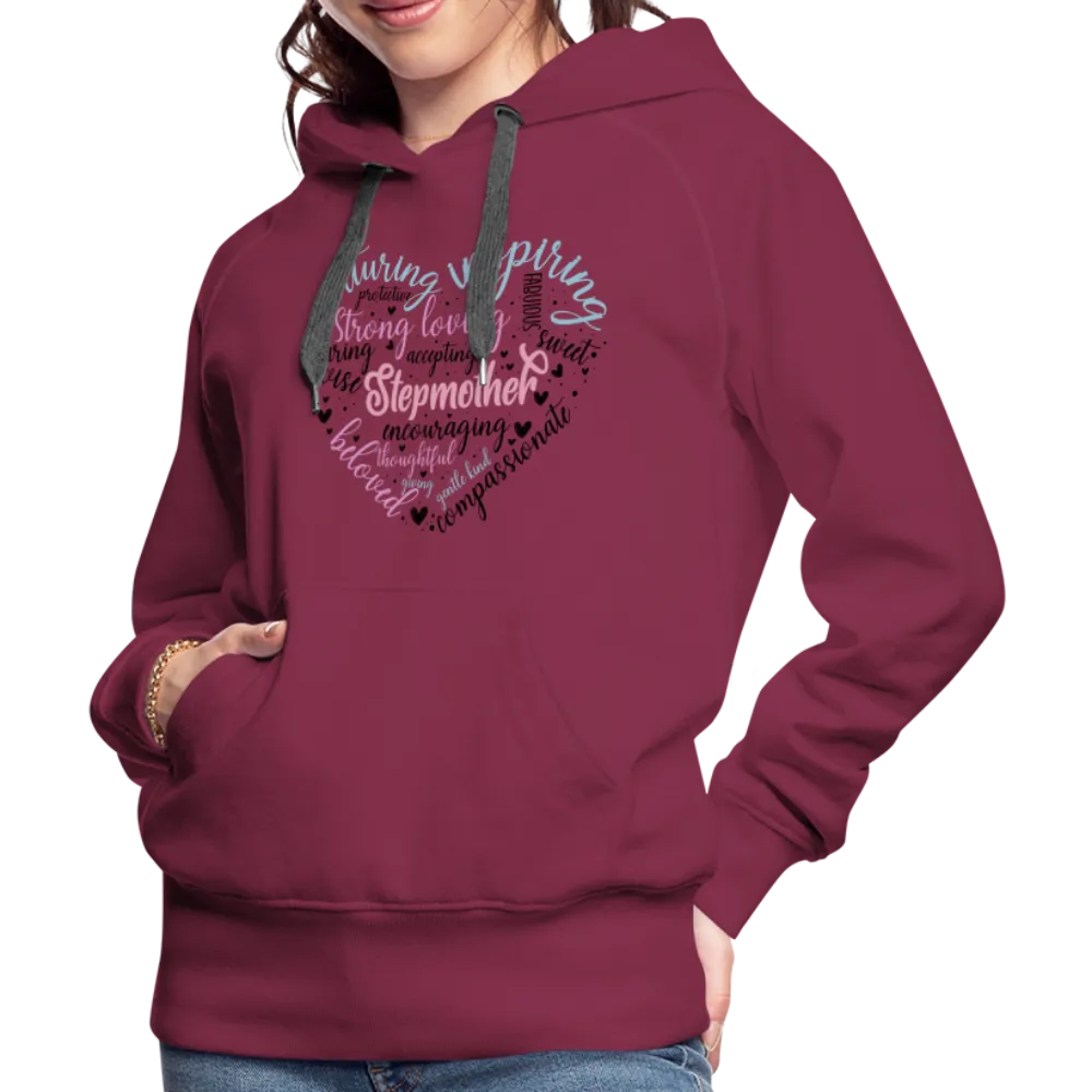 Stepmother Word Art Heart Women’s Premium Hoodie