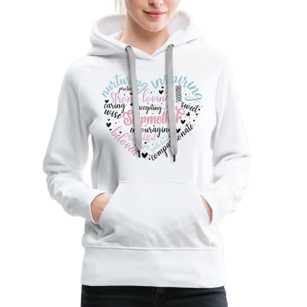 Stepmother Word Art Heart Women’s Premium Hoodie
