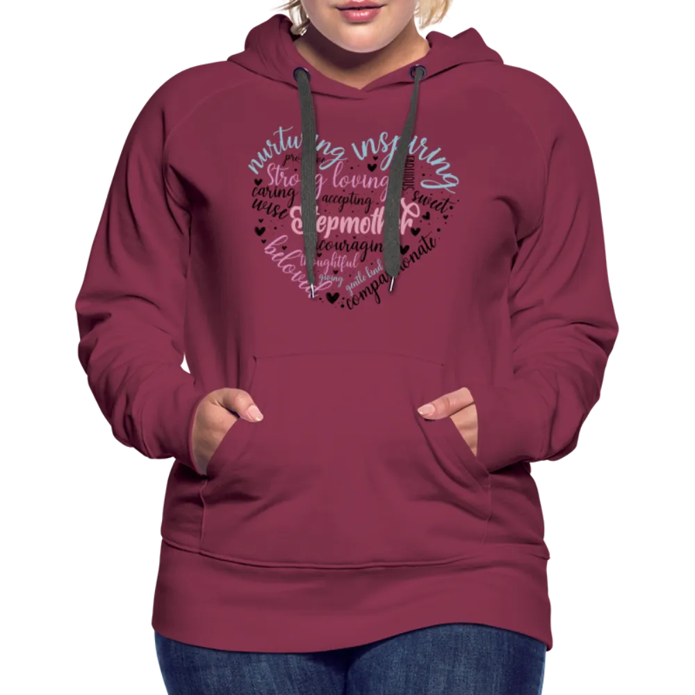 Stepmother Word Art Heart Women’s Premium Hoodie