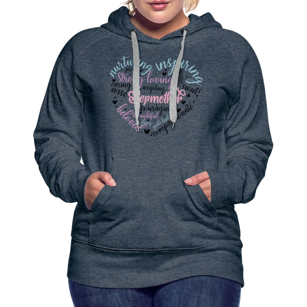 Stepmother Word Art Heart Women’s Premium Hoodie