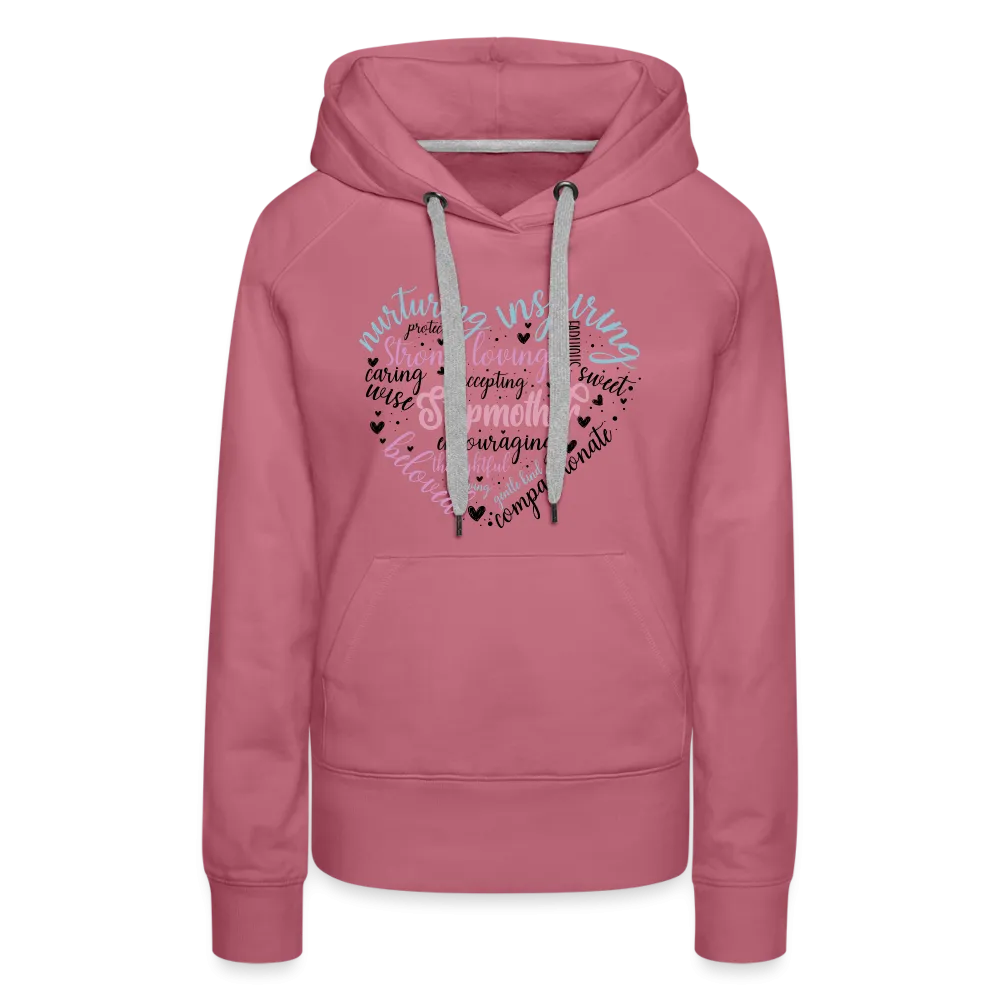 Stepmother Word Art Heart Women’s Premium Hoodie