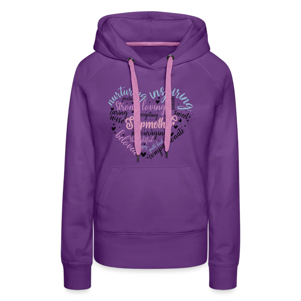 Stepmother Word Art Heart Women’s Premium Hoodie