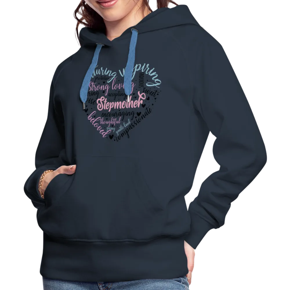 Stepmother Word Art Heart Women’s Premium Hoodie