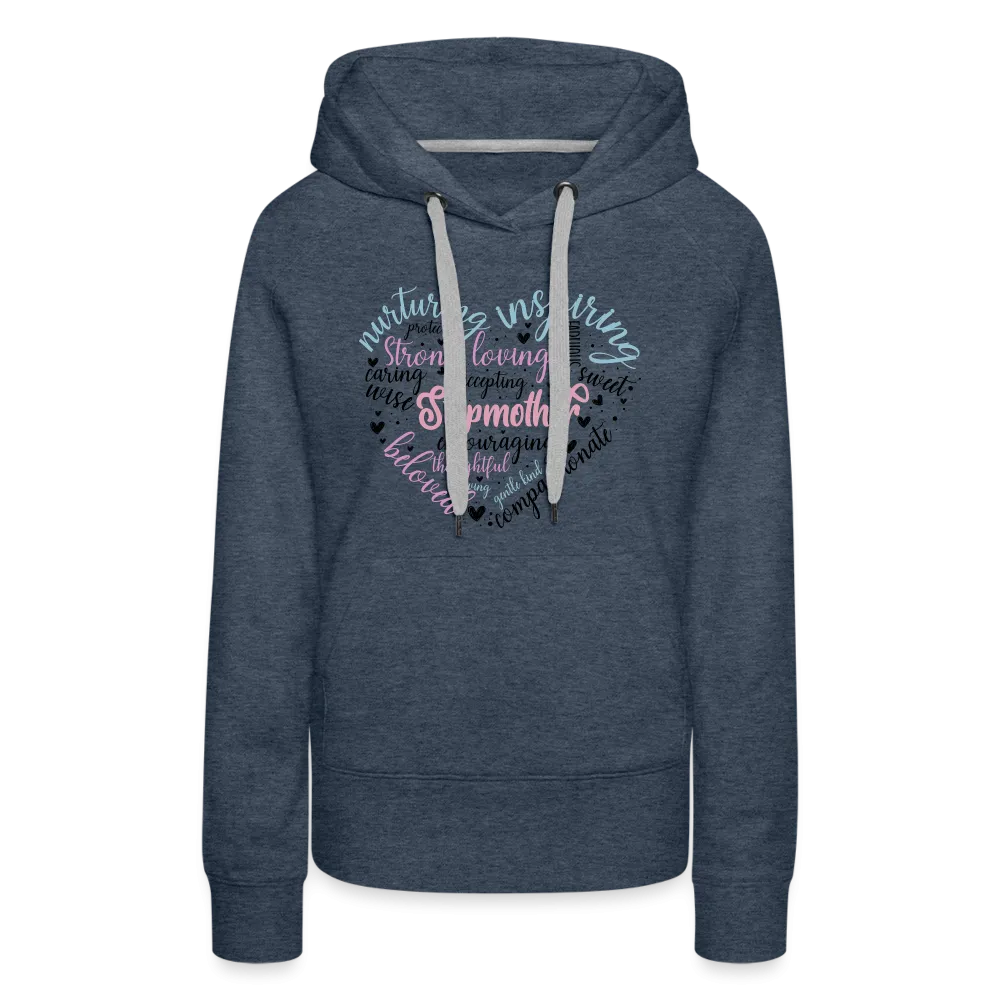 Stepmother Word Art Heart Women’s Premium Hoodie