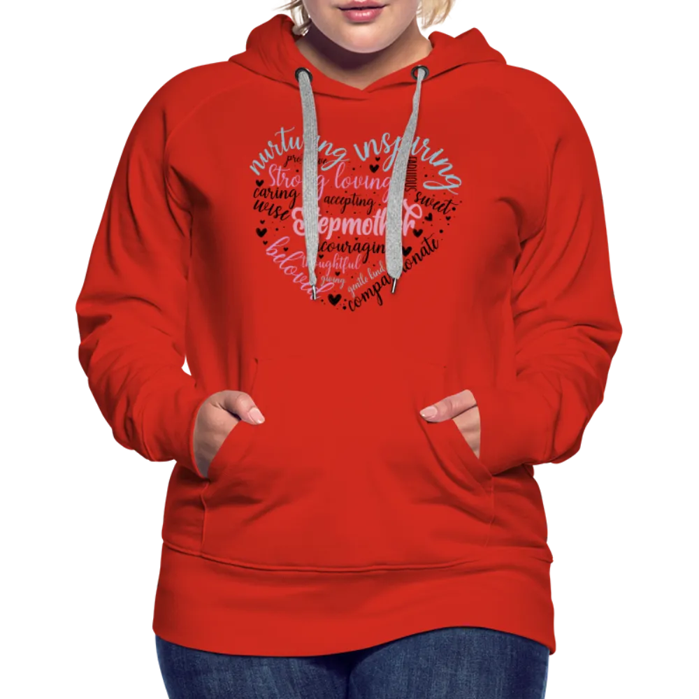 Stepmother Word Art Heart Women’s Premium Hoodie