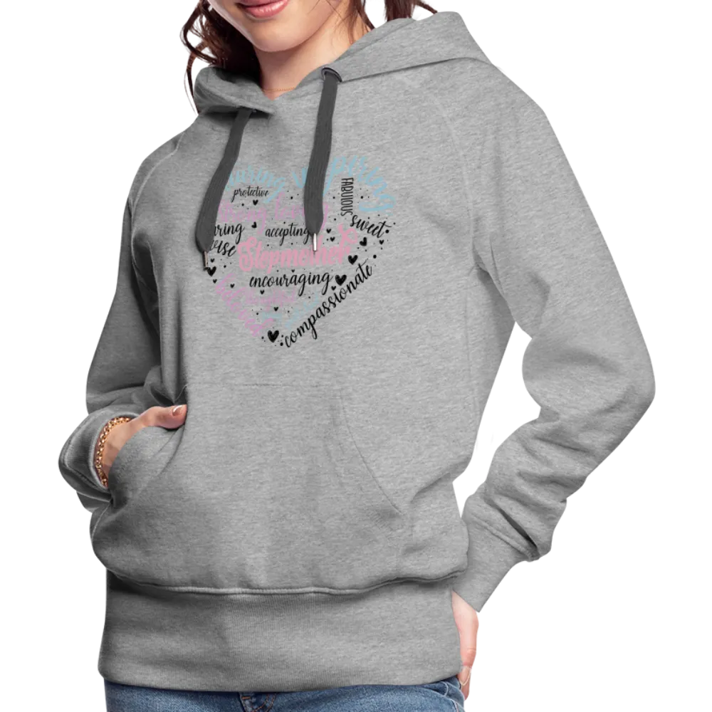 Stepmother Word Art Heart Women’s Premium Hoodie