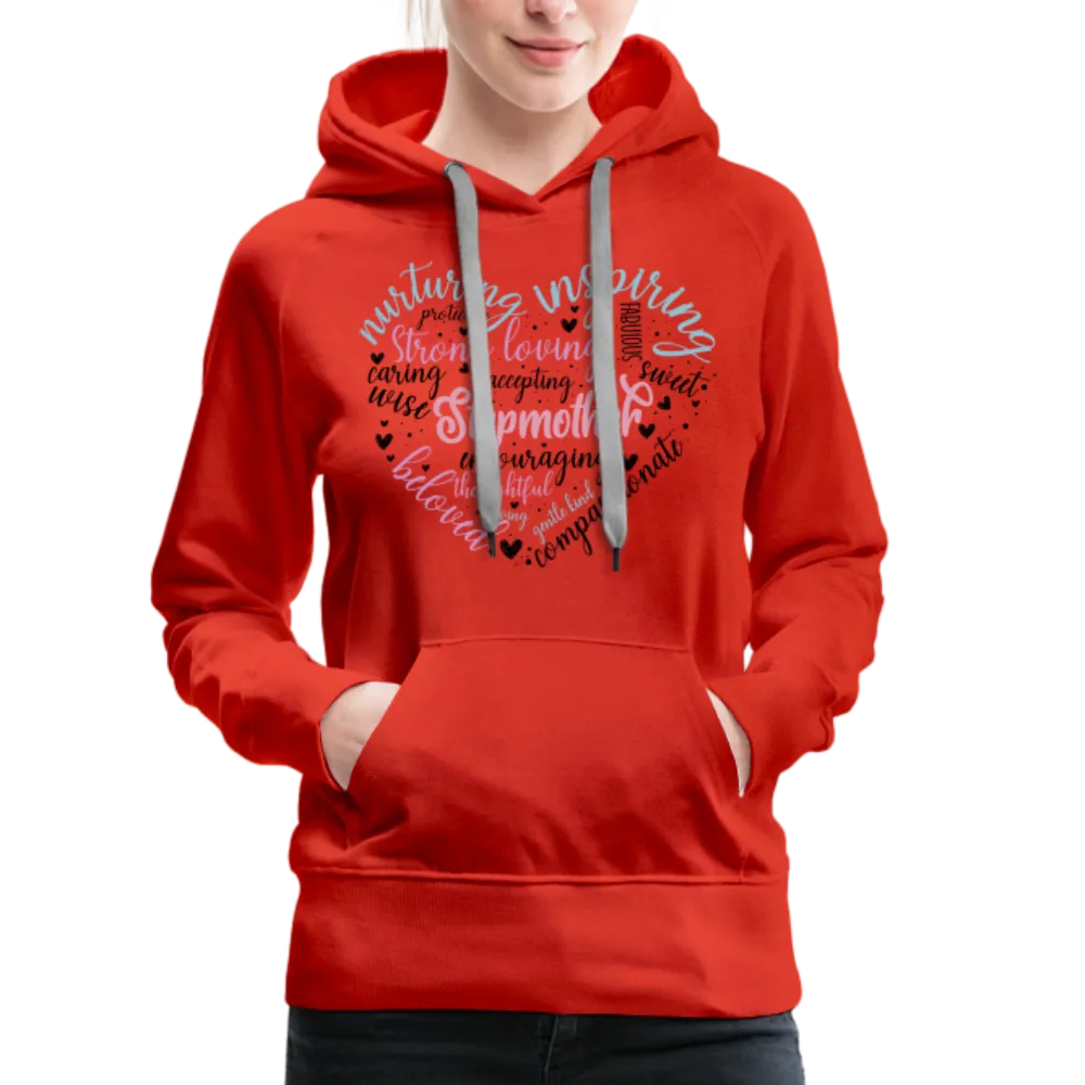Stepmother Word Art Heart Women’s Premium Hoodie