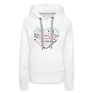 Stepmother Word Art Heart Women’s Premium Hoodie
