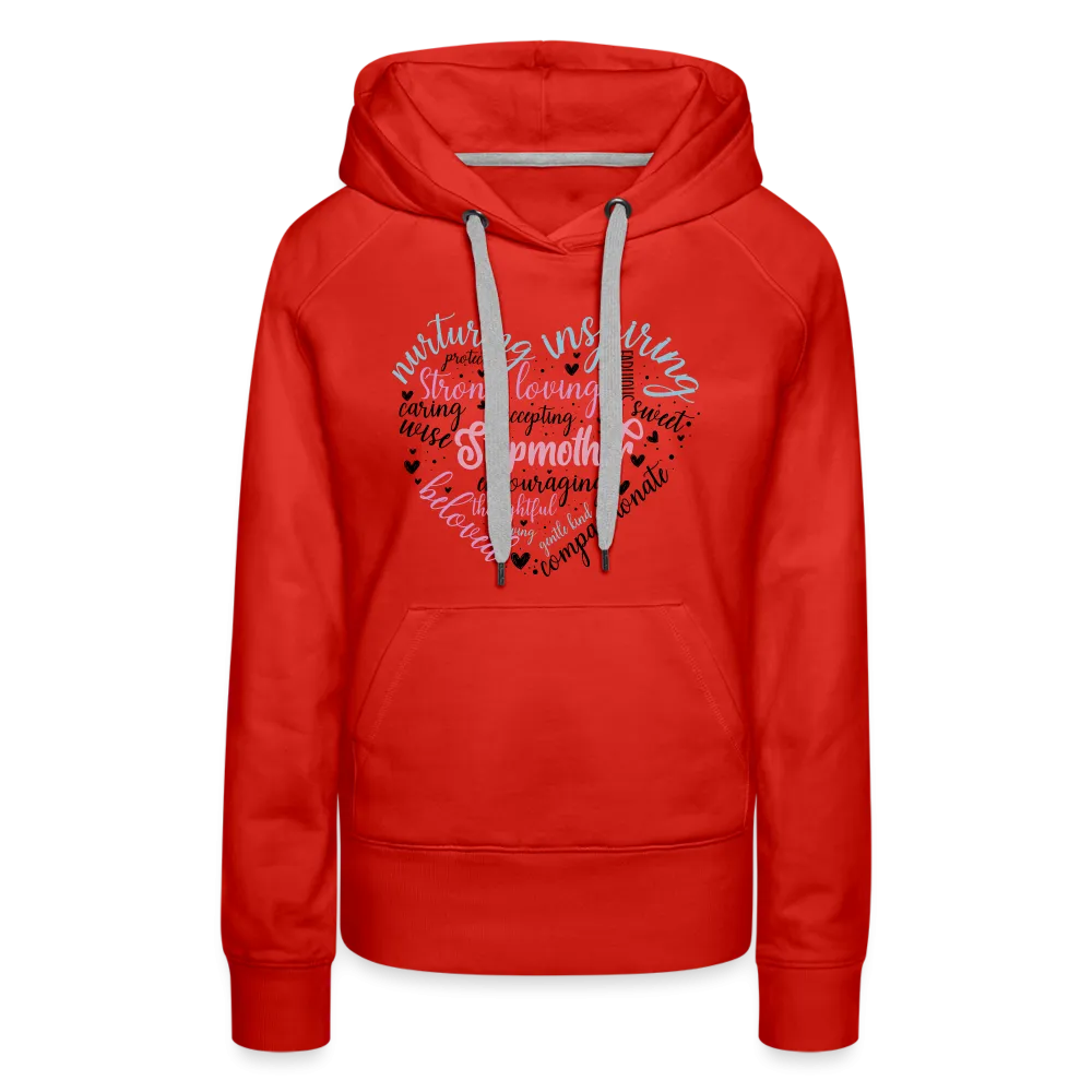 Stepmother Word Art Heart Women’s Premium Hoodie