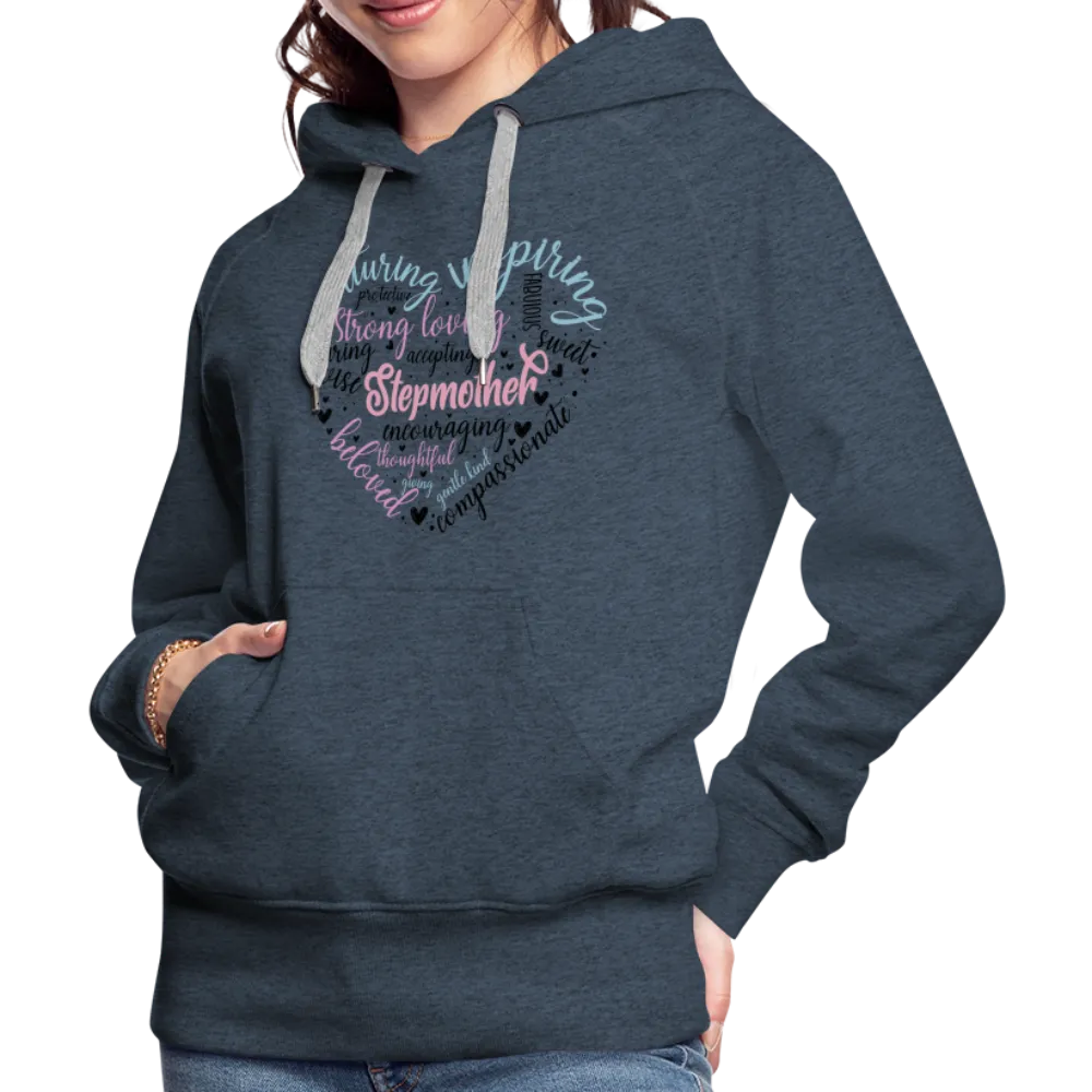 Stepmother Word Art Heart Women’s Premium Hoodie