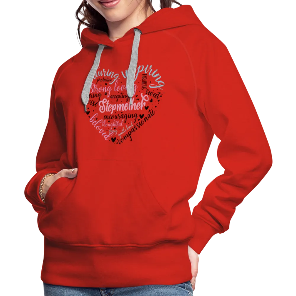 Stepmother Word Art Heart Women’s Premium Hoodie