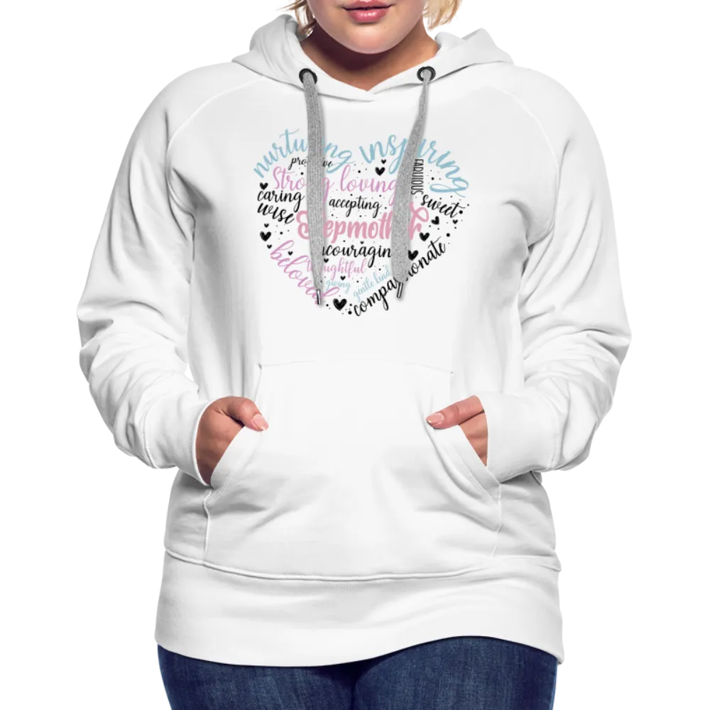 Stepmother Word Art Heart Women’s Premium Hoodie