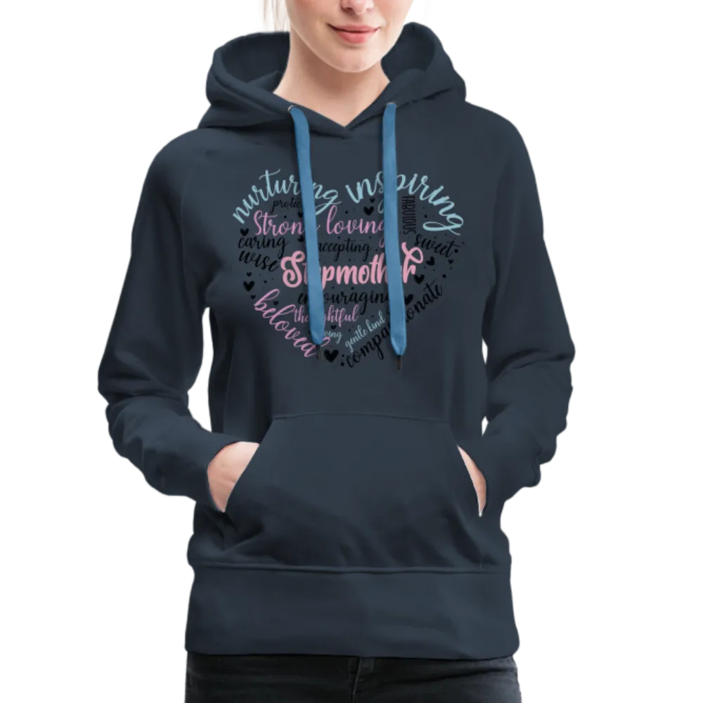 Stepmother Word Art Heart Women’s Premium Hoodie