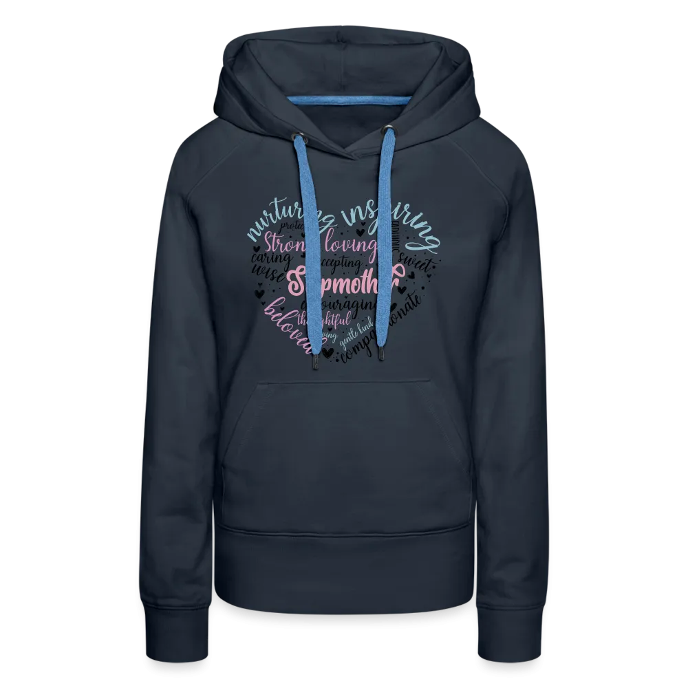 Stepmother Word Art Heart Women’s Premium Hoodie