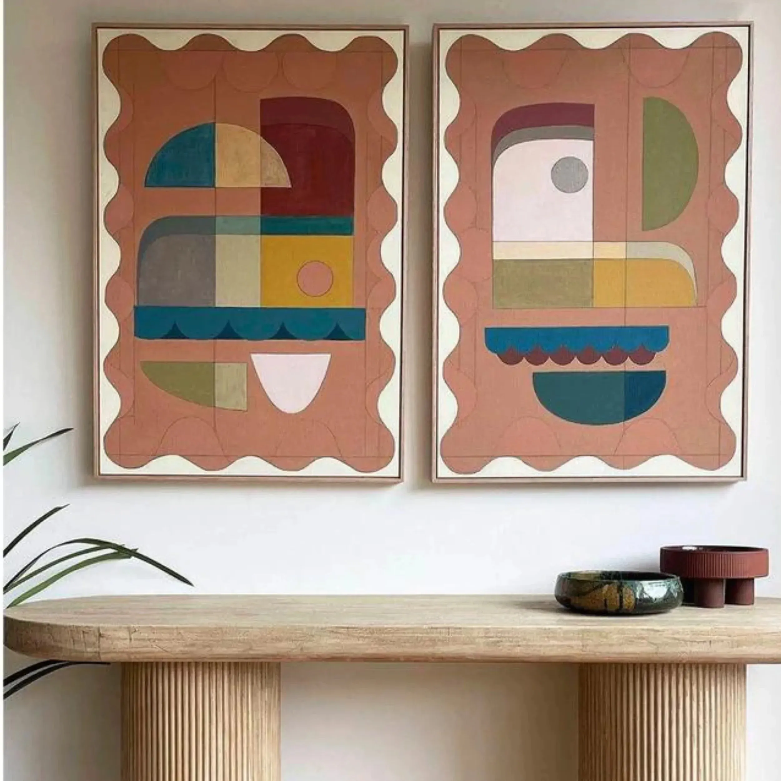 Terracotta Blush Two Canvas Print 120cm x 80cm