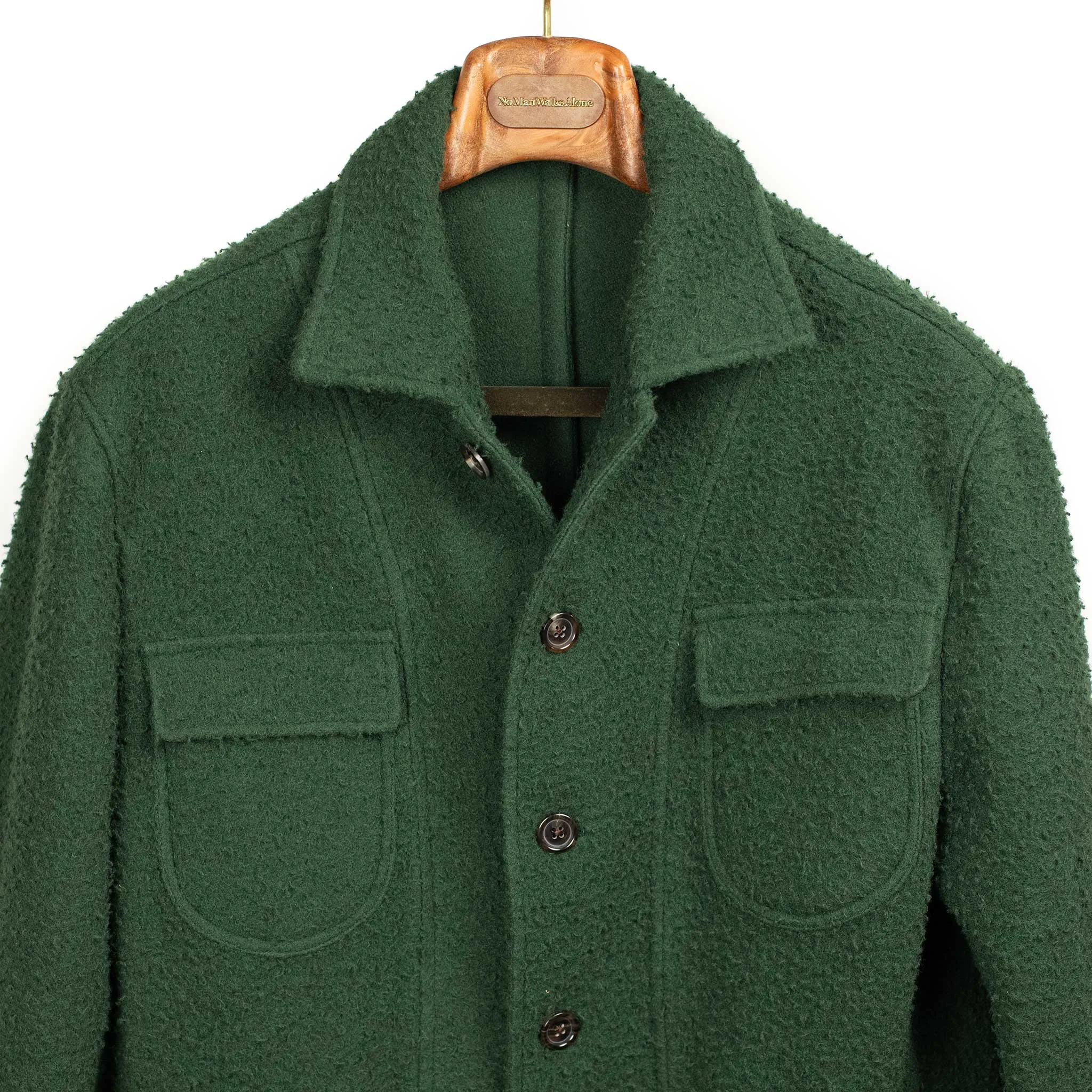 x Sartoria Carrara : field jacket in Pine Green Casentino wool