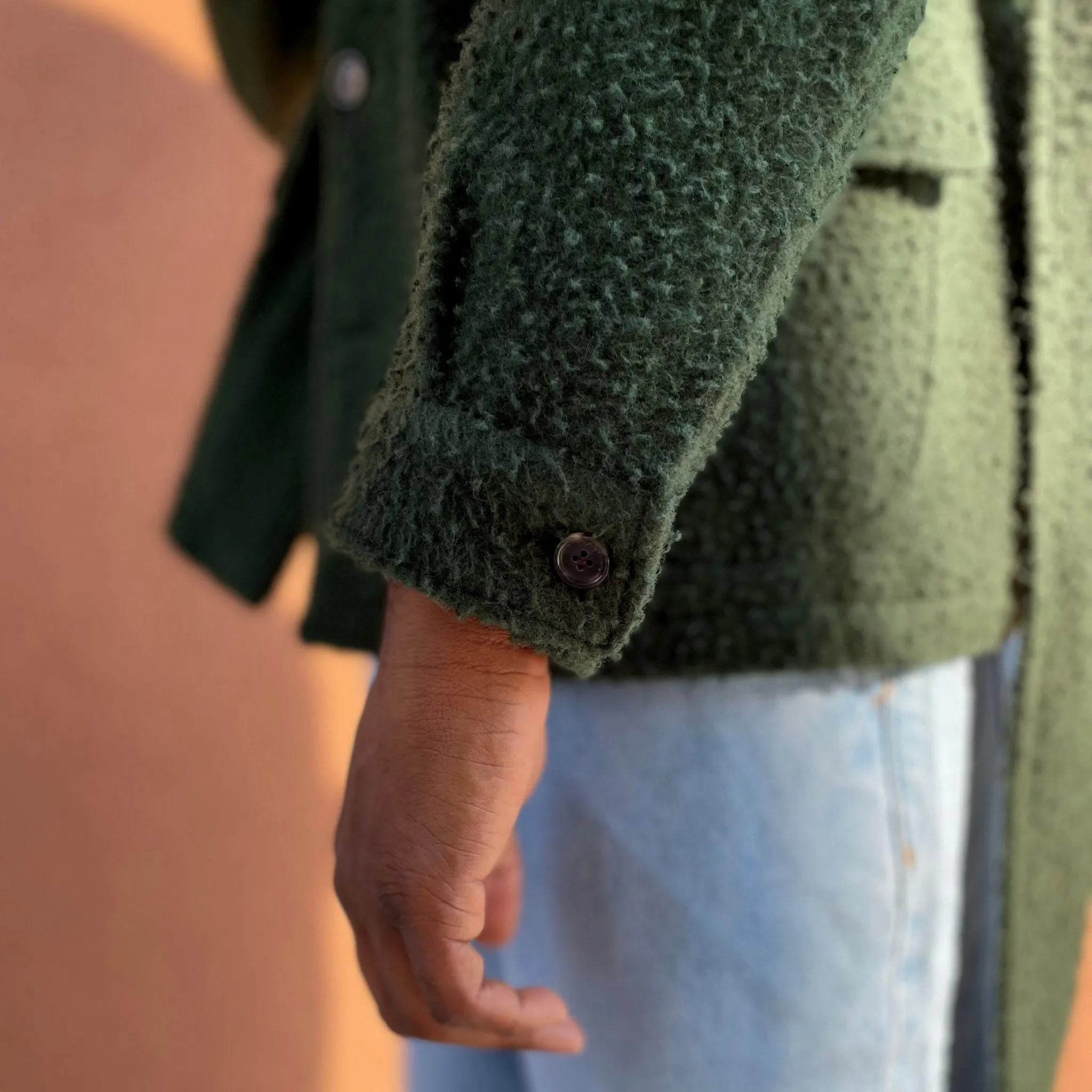 x Sartoria Carrara : field jacket in Pine Green Casentino wool