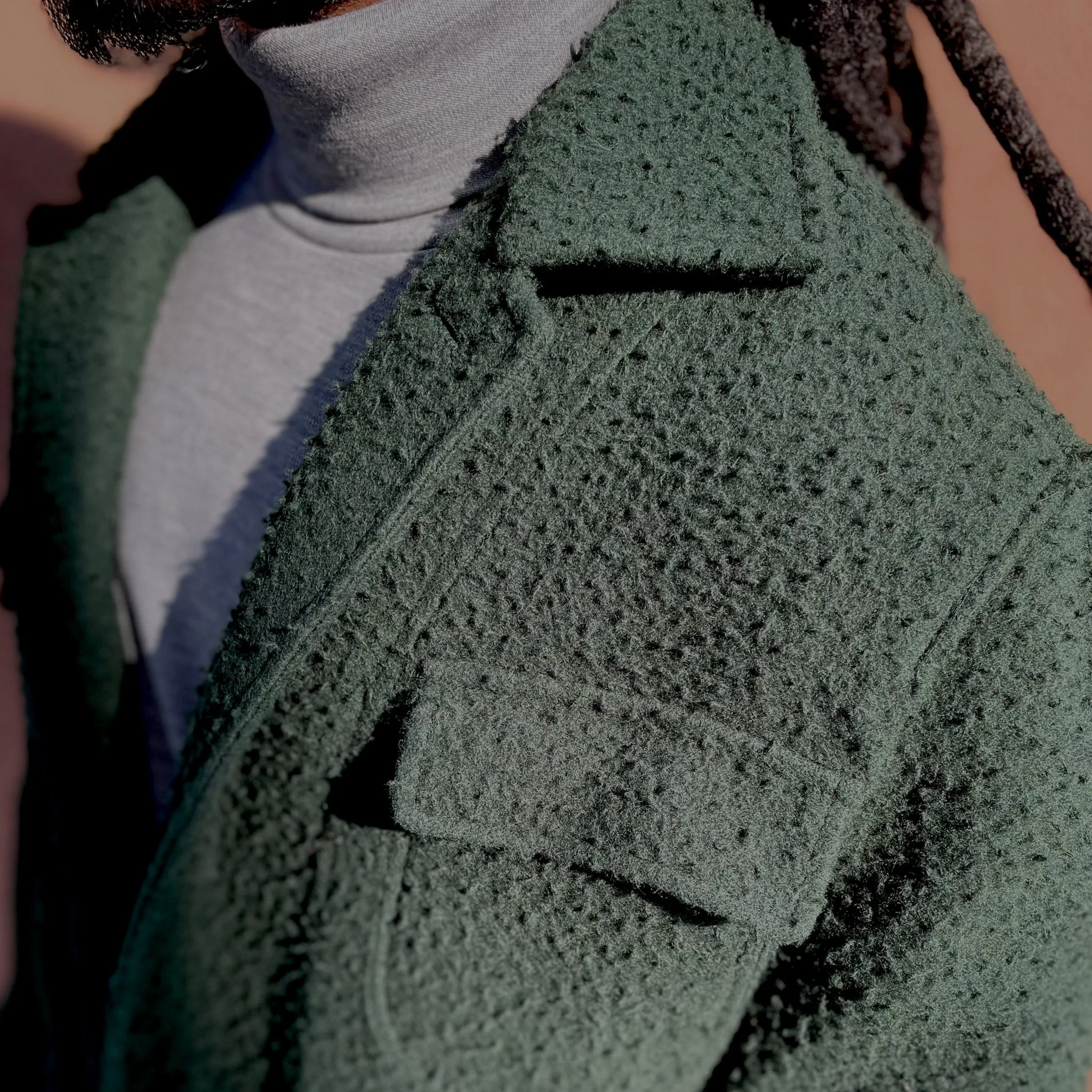 x Sartoria Carrara : field jacket in Pine Green Casentino wool